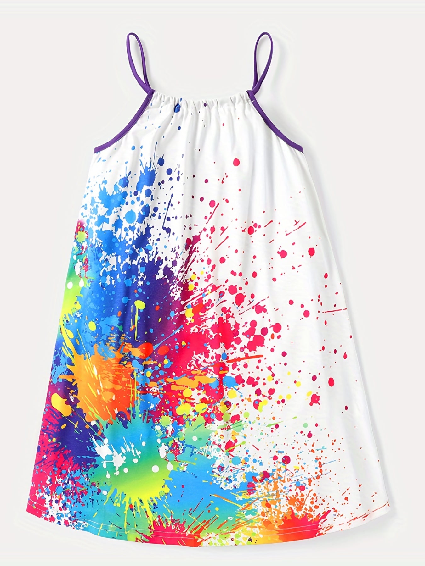 Kid Girl's Tie Dye Spaghetti Strap Dress