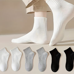6 Pairs Cotton Ankle Socks for Men & Women