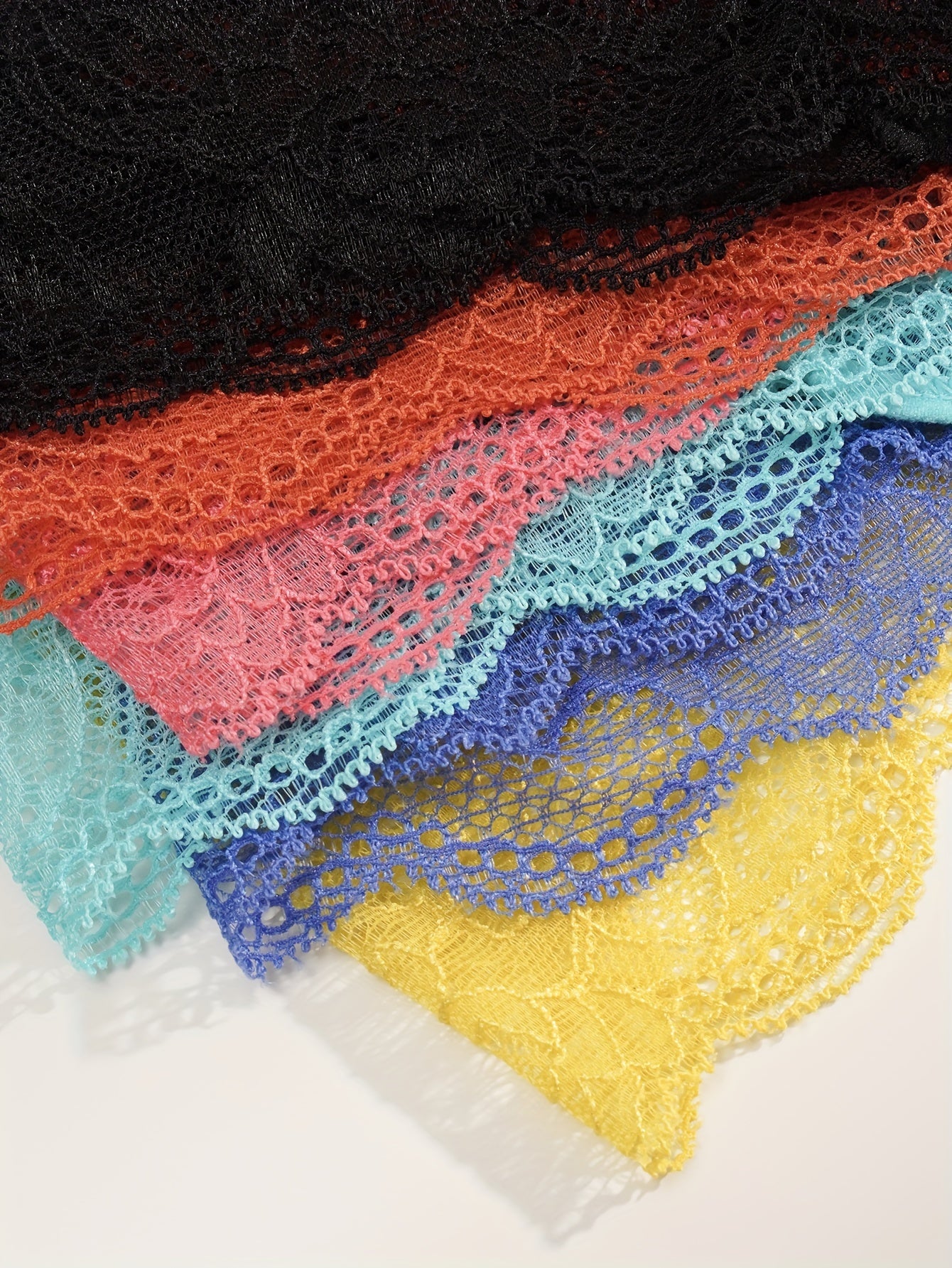 6pcs Women's Lace Thongs Soft & Comfy Panties Lingerie