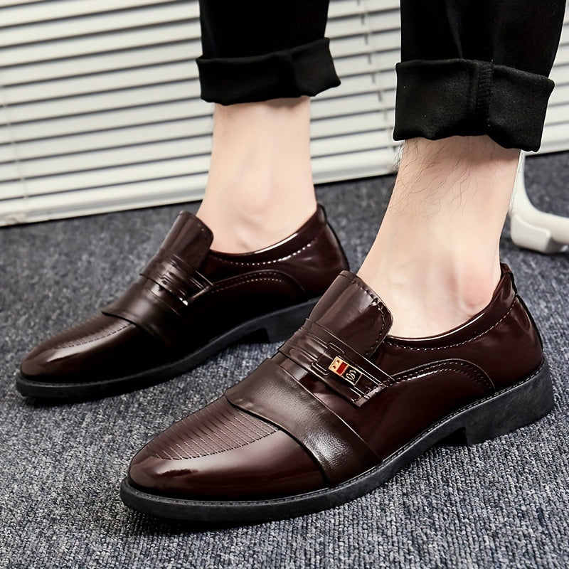 Men's Formal Leather Dress Shoes Low Top Slip On