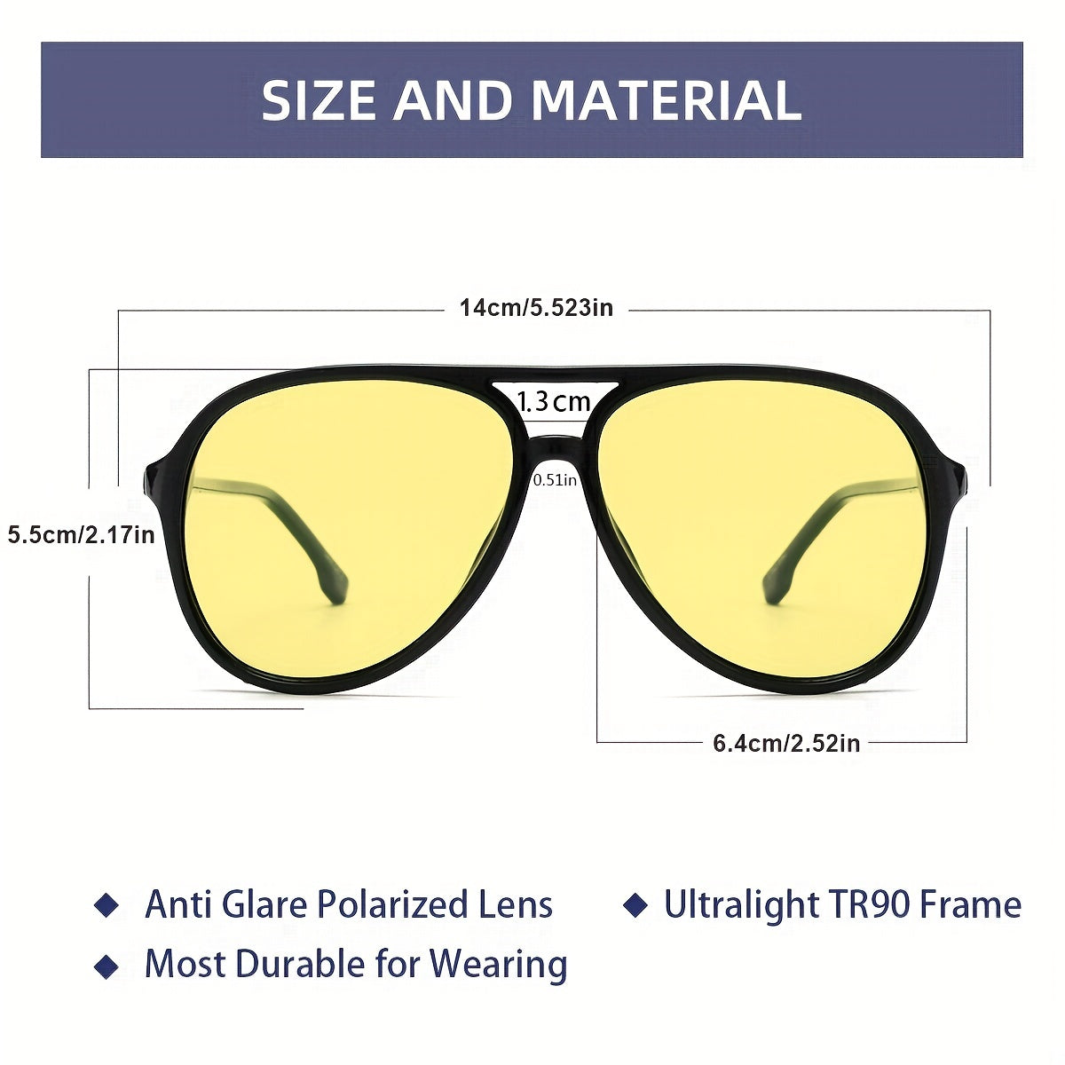 Men's Classic Retro Large Frame Pilot Sunglasses UV Resistant