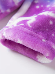 Kid's Tie Dye Flannel Hooded Bathrobe Soft Pajama Girl's Loujsonewear