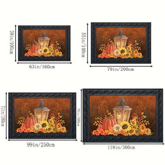 Halloween Pumpkin Print Area Rug Waterproof Non Slip Stain Resistant Floor Mat