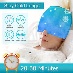 Gel Ice Headache Migraine Relief Cap Blackout Fever Eye Mask