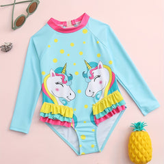 Toddler Girls Unicorn One Piece Swimsuit