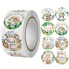 Cartoon Animal Stickers Packaging Holiday Decorations Thank You Stickers