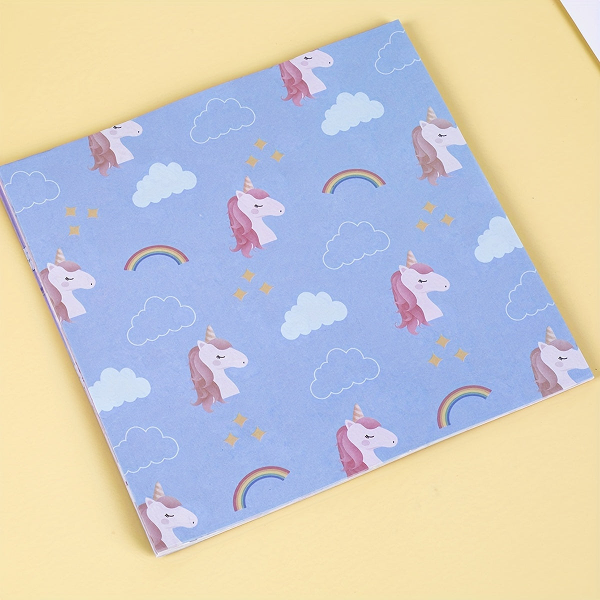 Cartoon Unicorn Origami Paper Kit 50 Sheets Double Sided 15x15cm Arts Crafts