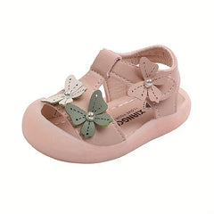Baby Girls Butterfly Decor Soft Princess Sandals Crib Shoes for Toddler