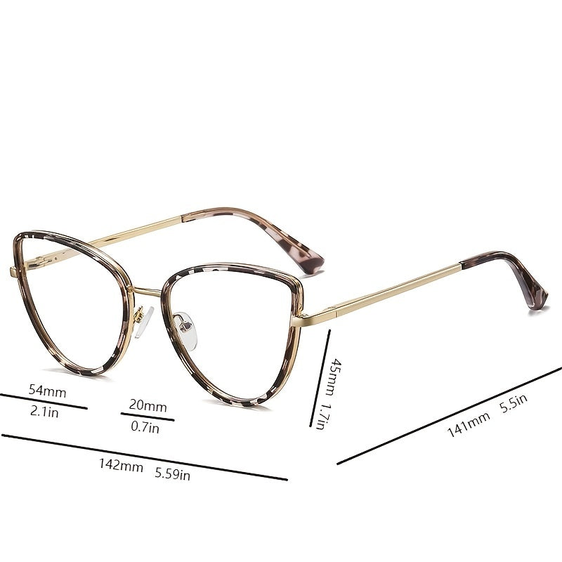 Light Blocking Eyestrain Clear Glasses For Women Computer Reading