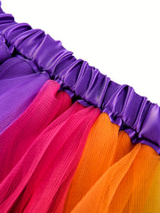 7pc Girls Dressing Dress Half Skirt Accessories Wing Rainbow Skirt Set