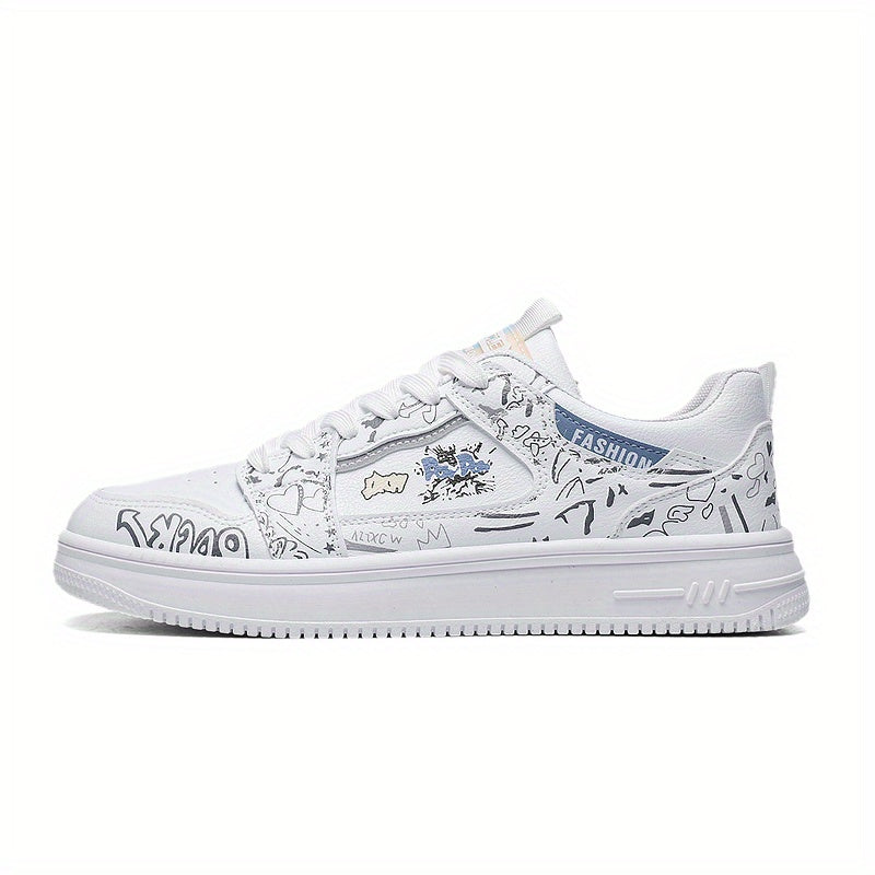 Men's Block Lace-up Skate Shoes Outdoor Casual Sneakers