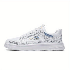 Men's Block Lace-up Skate Shoes Outdoor Casual Sneakers