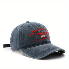 Letter Embroidery Baseball Cap Retro Outdoor Sun Protection Peaked Cap