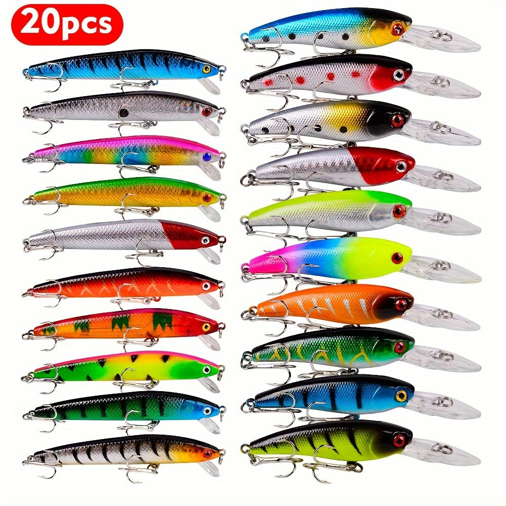 Bionic Minnow Fishing Lures 20pcs Set Hard Baits For Carp Fishing