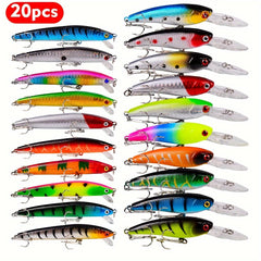 Bionic Minnow Fishing Lures 20pcs Set Hard Baits For Carp Fishing