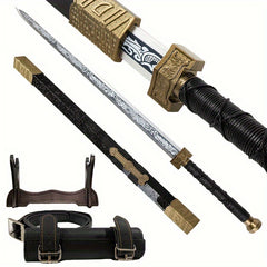 Wooden Katana Sword Samurai Sword With Belt And Stand For Anime Cosplay