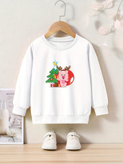 Christmas Peggy Crew Neck Sweatshirt Kids Clothes Christmas Gift
