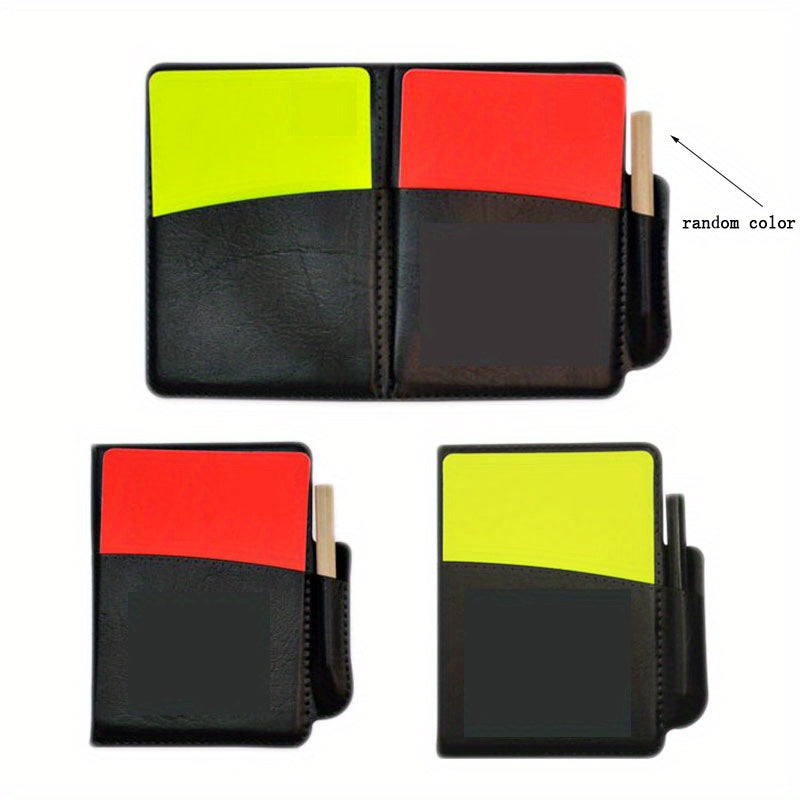 Referee Tool Belt Leather Case with Red and Yellow Card