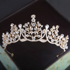 Baroque Crown Hairband Rhinestone Headband Tiara Wedding Birthday Cosplay