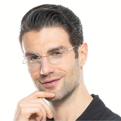Titanium Stainless Steel Rimless Reading Glasses
