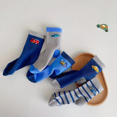 Boys Kids Breathable Socks Cartoon Pattern Casual Sports Socks