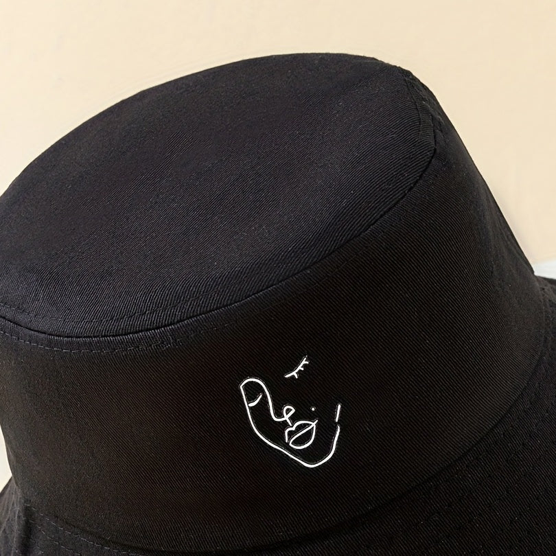 Men's Sunshade Fisherman Hat Printed Face Pattern