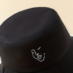 Men's Sunshade Fisherman Hat Printed Face Pattern