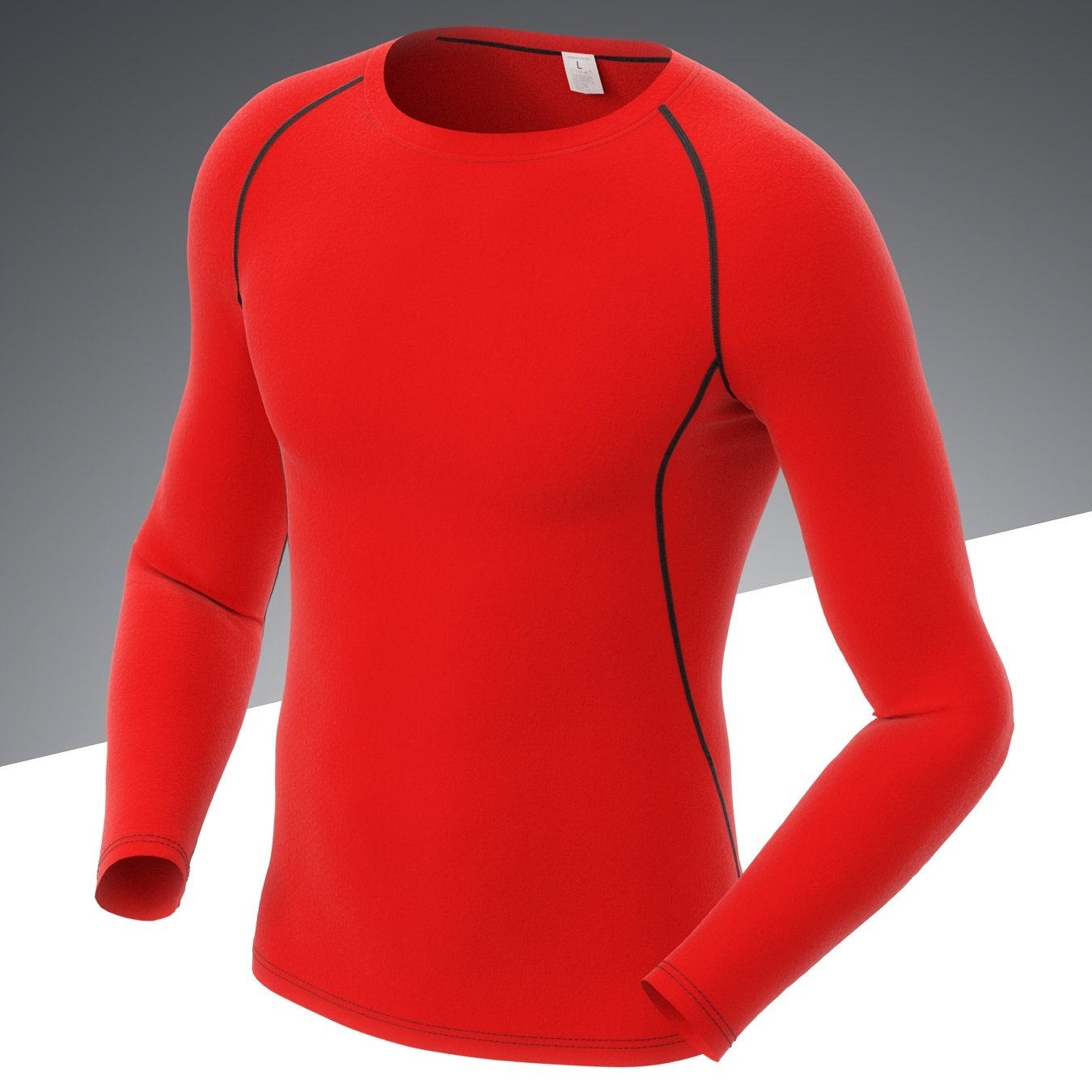 Men's Quick Dry Long Sleeve Fitness Top Crew Neck