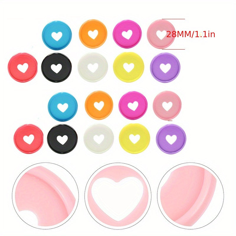 50pcs 28MM Love Round Plate Binding Buckle for Loose Leaf Hand Account Book