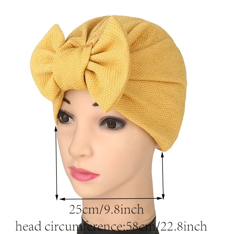 Solid Beanie Head Scarf Elastic Chemo Cap