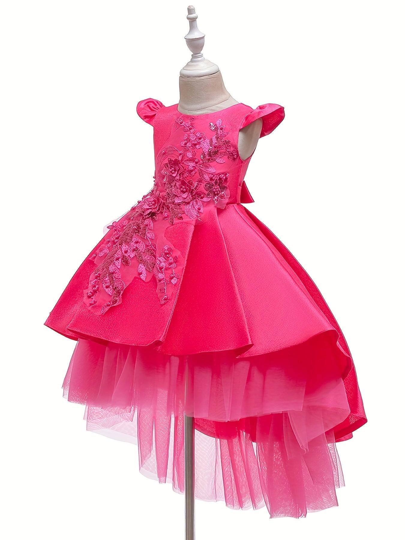 High Low Trail Princess Dress for Girls