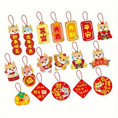 18PCS Spring Bonsai Decorations Set Year Pendant Desktop Accessories