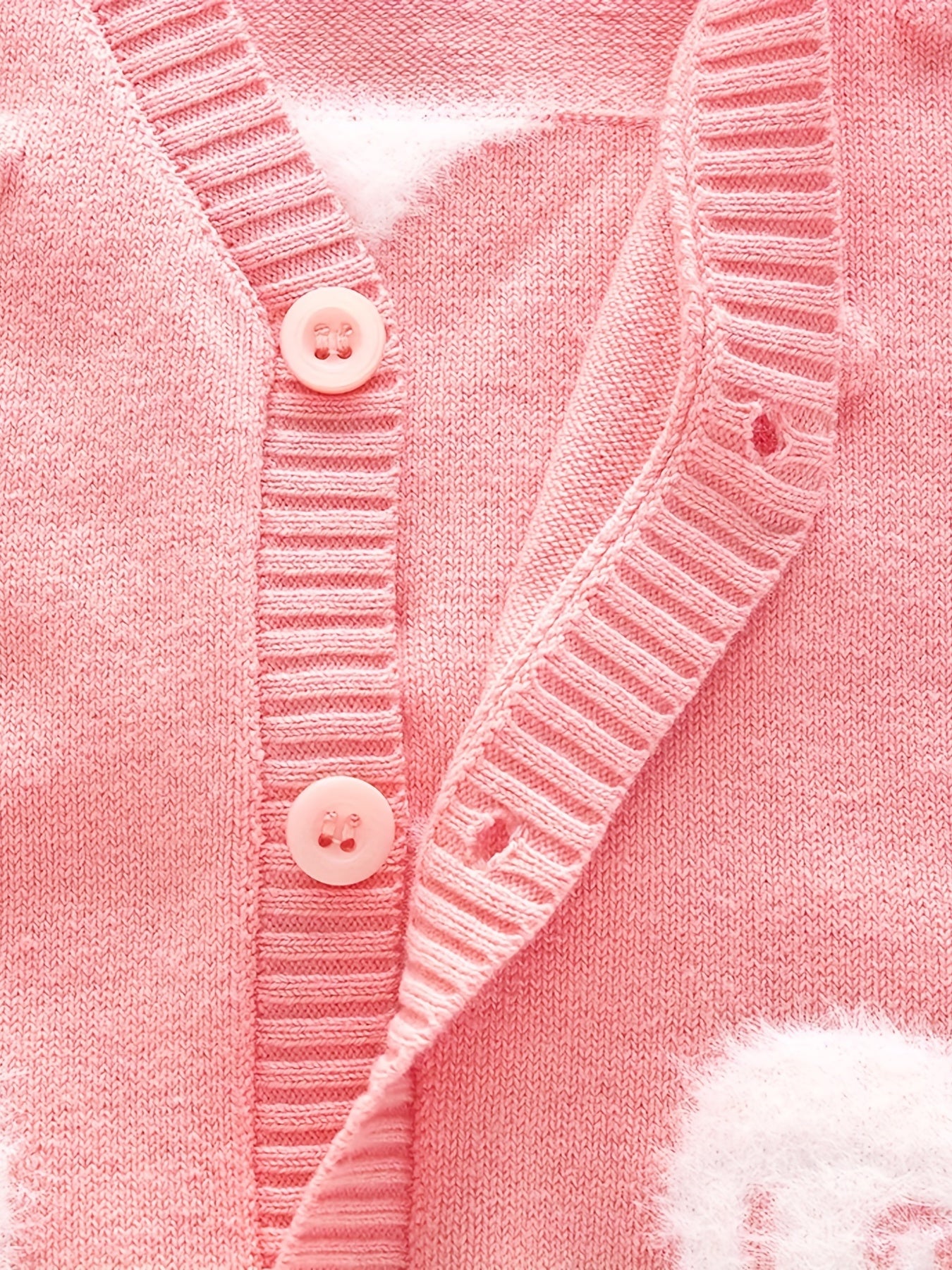 Baby Vest Knitted Sweater Top Spring Autumn V Neck Button Sleeveless Blouse
