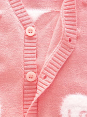 Baby Vest Knitted Sweater Top Spring Autumn V Neck Button Sleeveless Blouse