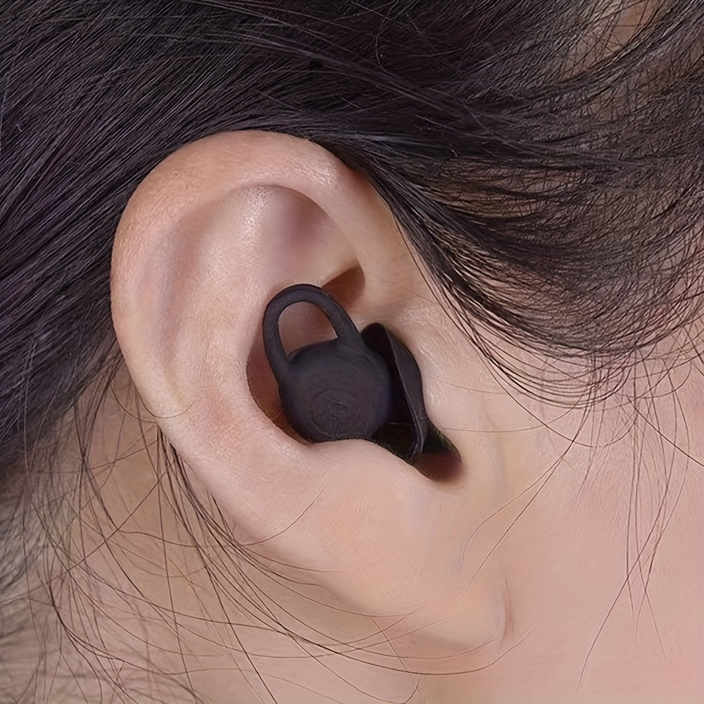Reusable Soft Ear Plugs Double Layer Silicone Earplugs for Sleeping and Swimming