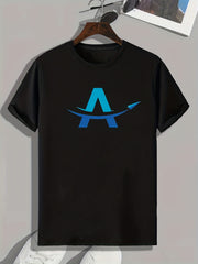 Paper Plane Print Men's Comfy T-shirt for Summer