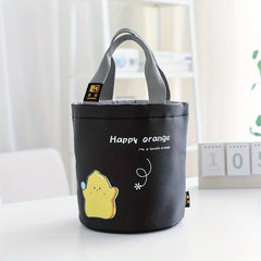 Round Insulated Lunch Bag Leakproof Freezable Office Work School Picnic Beach