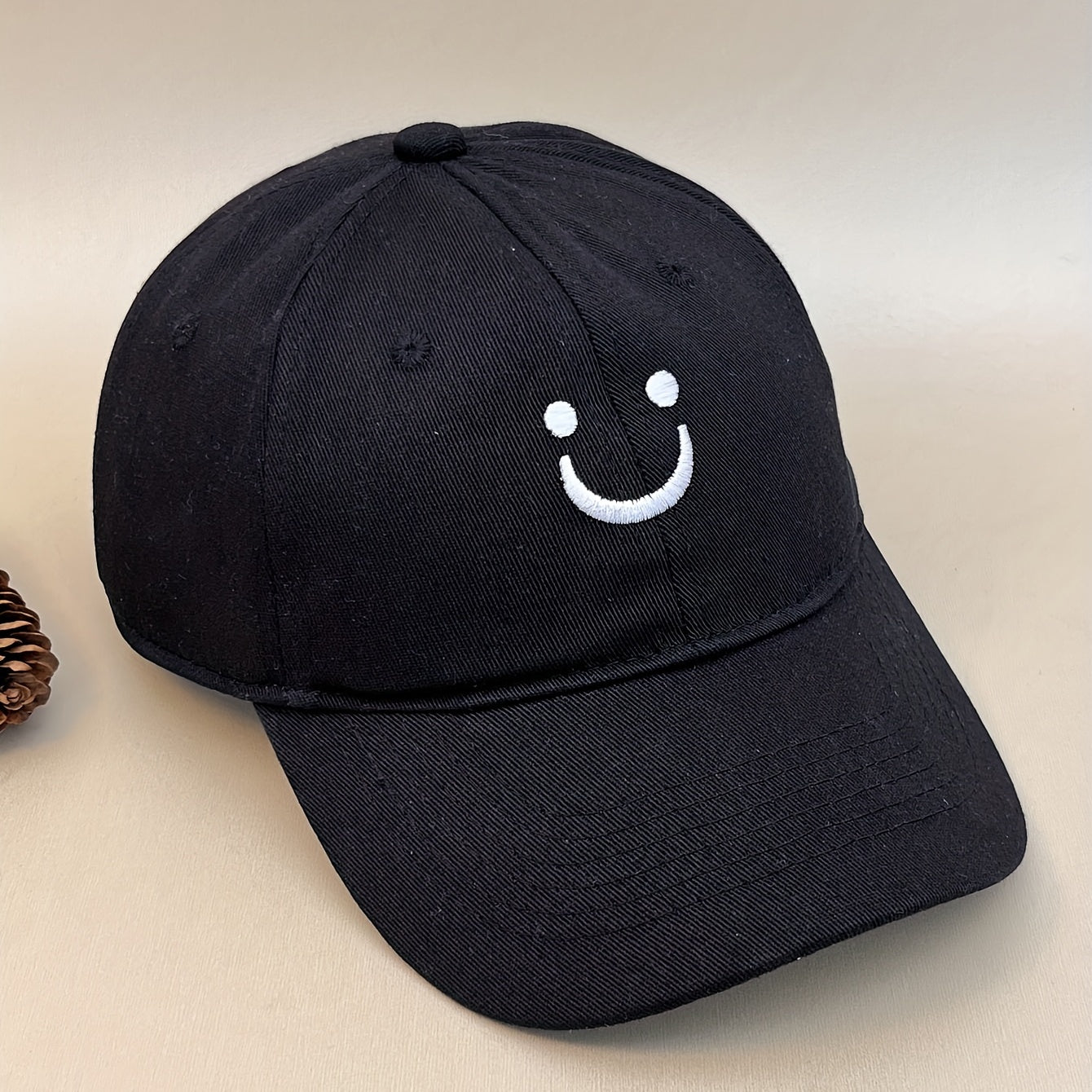Smile Face Embroidered Baseball Cap Unisex Caps
