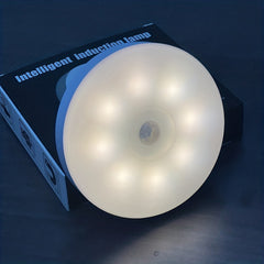 8 LED Rechargeable Motion Sensor Night Light Round Step Lamp