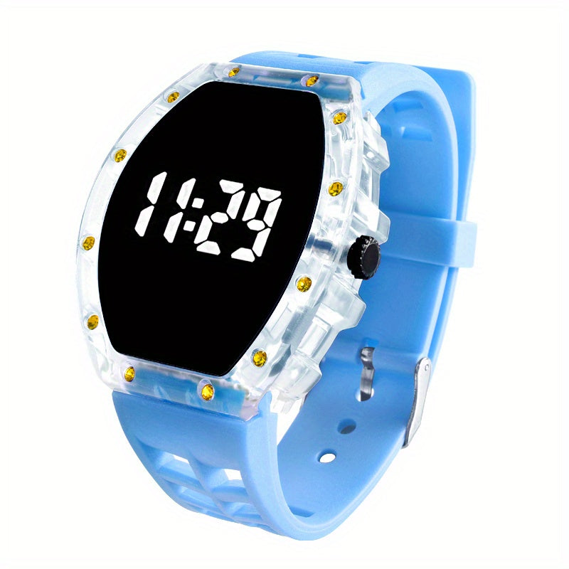 Men's Square LED Display Sports Watch