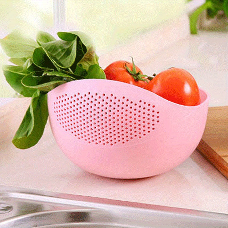 Efficient Rice Washing Machine with Draining Basin for Home Cooking