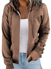 Oversized Zip Up Long Sleeve Hoodie