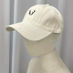 Embroidered Antlers Light Men's Baseball Cap