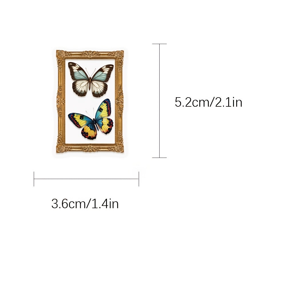 Vintage Butterfly Frame Stickers for DIY Albums & Journals