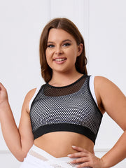 Mesh Yoga Sports Bra with Removable Pads