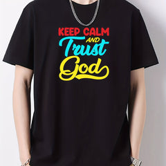 Men's Cotton Graphic Crew Neck Active T shirt for Summer
