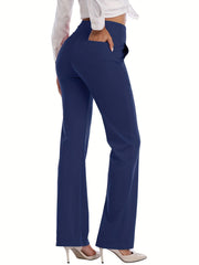 High Waist Flared Trousers Sports Fitness Yoga Running Trousers