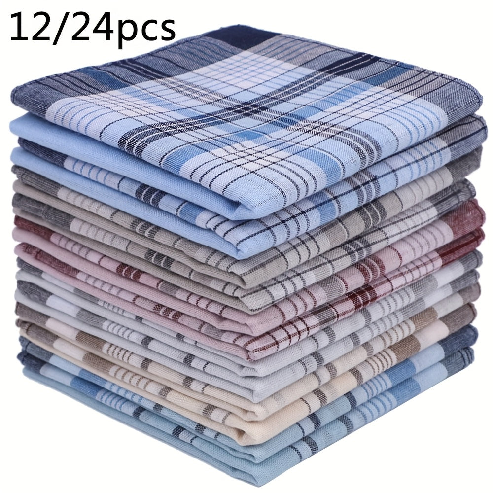 Men's Handkerchiefs Soft Pocket Square Gents Hankies for Father Mother
