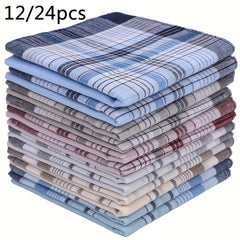 Men's Handkerchiefs Soft Pocket Square Gents Hankies for Father Mother