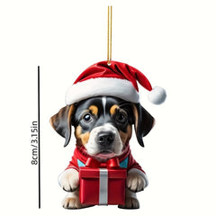 Cartoon Dog Car Rearview Mirror Pendant Christmas Tree Backpack Decoration